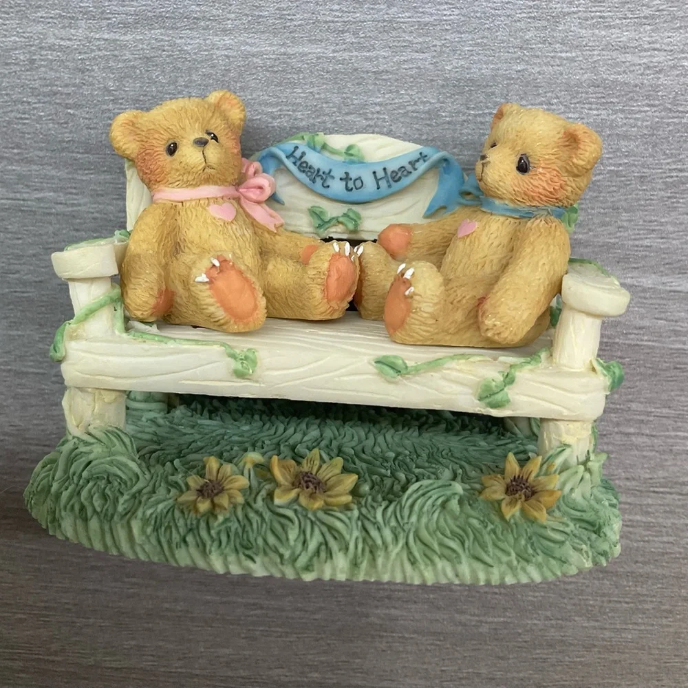 CHERISHED TEDDIES - TWO‎ BEARS ON A BENCH FIGURINE
